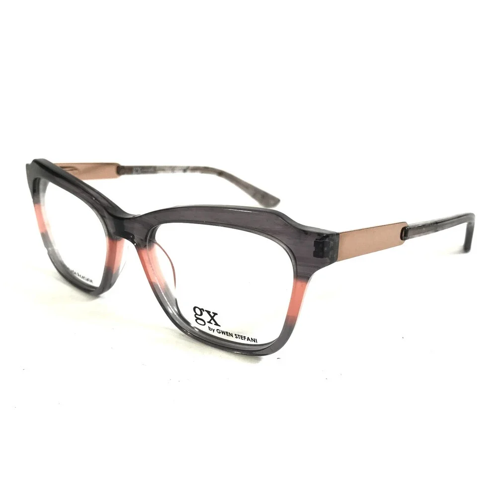 GX by Gwen Stefani Eyeglasses Frames GX067 GRY Gray Pink Cat Eye 52-17-135